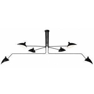 Lampa wisząca CRANE 6P dwuramienna czarna StepintoDesign